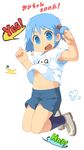  1girl blue_hair naganohara_mio nichijou nishimura_(prism_engine) short_hair 