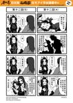  2girls 4koma animal_ears baihua_xiu blush_stickers character_request chinese comic flying_sweatdrops genderswap highres journey_to_the_west kuimu_lang monochrome multiple_4koma multiple_girls otosama simple_background translated wolf_ears 