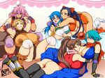  6+girls aqua_hair areolae azukina bare_shoulders blonde_hair blue_eyes blue_hair blush breasts breasts_outside brown_eyes brown_hair cameltoe cherry cleavage curvy erect_nipples final_fuck food fruit glasses grin huge_breasts k_pine large_breasts long_hair lying milk multiple_girls nipples on_stomach open_mouth pink_hair ponytail purple_hair red_eyes s_berry short_hair sitting smile thick_thighs wide_hips yuri yuzukina 