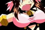  1girl animated animated_gif bouncing_breasts breasts brown_hair fall nanako_kaitai_shinsho open_mouth pink_dress shichigusa_nanako 