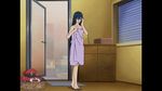  1girl animated animated_gif black_hair earring ferumi jewelry long_hair nude phone solo subtitled towel wet zoids zoids_genesis 