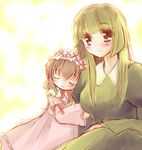  brown_hair hime_cut hug long_hair mother_and_daughter multiple_girls umineko_no_naku_koro_ni ushiromiya_maria ushiromiya_rosa 