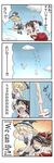  4koma ao_usagi black_hair blonde_hair broom comic doraemon english hakurei_reimu hat highres kirisame_marisa multiple_girls one_eye_closed parody touhou translated witch_hat yellow_eyes 