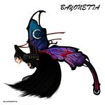  bayonetta bayonetta_(character) beauty_mark black_hair butterfly_wings dantewontdie earrings female glasses hair_bun mole red_ribbon ribbon solo wings 