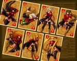  6+girls asmodeus bad_id bad_pixiv_id beelzebub belphegor black_hair blonde_hair boots brown_hair card card_(medium) drill_hair green_hair leviathan_(umineko) lucifer mammon multiple_girls necktie playing_card ponytail satan silver_hair stakes_of_purgatory thighhighs umineko_no_naku_koro_ni vest 