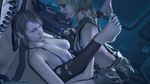  2girls 3d animated animated_gif barefoot feet metal_gear_(series) metal_gear_solid_v multiple_girls nude quiet_(metal_gear) selfcest soles strap-on toes yuri 