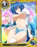  artist_request blue_hair breasts card_(medium) character_name chess_piece covered_nipples green_hair high_school_dxd knight_(chess) large_breasts multicolored_hair official_art short_hair solo streaked_hair thighhighs torn_clothes trading_card two-tone_hair xenovia_quarta yellow_eyes 