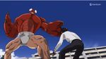  2boys animated animated_gif black_hair multiple_boys one-punch_man saitama_(one-punch_man) 