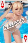  1girl 3d bikini blonde_hair breasts dead_or_alive dead_or_alive_xtreme_3_fortune dead_or_alive_xtreme_beach_volleyball marie_rose official official_art outdoors pool small_breasts solo swimsuit water 