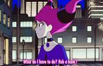  1girl animated animated_gif dc_comics jinx subtitled teen_titans 