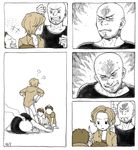  3boys anger_vein artist_name bald comic facial_hair family father_and_son head_bump husband_and_wife ina_(gonsora) mother_and_son multiple_boys original silent_comic stubble 