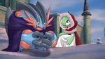  beauty_and_the_beast bird cape disney gardevoir hood mega_pokemon mega_swampert mgx0 no_humans parody pokemon pokemon_(game) smile swampert taillow 