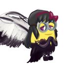  akemi_homura akuma_homura black_hair despicable_me gloves magical_girl mahou_shoujo_madoka_magica minion_(despicable_me) no_humans purple_eyes vividgrim 