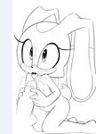  1girl cream_the_rabbit furry hearless_soul monochrome nipples penis pussy sonic_the_hedgehog tongue uncensored 