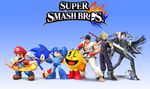  bayonetta bayonetta_(character) bayonetta_2 cloud_strife crossover epic final_fantasy final_fantasy_vii gun mario muscle nintendo pac-man rockman rockman_(classic) ryuu_(street_fighter) smile sonic sonic_the_hedgehog street_fighter super_mario_bros. super_smash_bros. weapon 