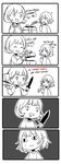  :d androgynous bad_id bad_tumblr_id banned_artist chara_(undertale) combat_knife comic doughnut drooling eating english food frisk_(undertale) gift greyscale highres knife llicornia monochrome nervous open_mouth smile spoilers spot_color surprised sweat sweater sweating_profusely undertale weapon what_if wide-eyed 
