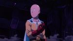  alien animated animated_gif bald death geluganshp one-punch_man saitama_(one-punch_man) standing throwing 