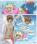  child comedy death_note humor innertube parody swimming swimming_lessons swimsuit yagami_light 