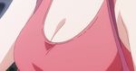  1girl animated animated_gif breasts cleavage denim denim_shorts large_breasts long_hair midriff navel pink_hair ryuugajou_nanana_no_maizoukin short_shorts shorts tank_top thigh_gap 