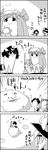 4koma =d animal_ears arms_up asymmetrical_wings bow braid broom comic commentary_request crescent flying futatsuiwa_mamizou glasses greyscale hair_ribbon hat hat_bow highres houjuu_nue jitome kirisame_marisa leaf leaf_on_head long_hair magic mob_cap monochrome multiple_girls naked_towel open_mouth patchouli_knowledge pince-nez pose pot raccoon_ears raccoon_tail ribbon short_hair shoujo_kitou-chuu single_braid smile sparkle tail tani_takeshi touhou towel translated tress_ribbon wings witch_hat yukkuri_shiteitte_ne |_| 
