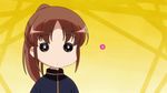 1girl :3 animated animated_gif brown_hair character_request o_o ponytail saki saki_achiga-hen source_request takakamo_shizuno 