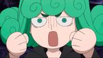  1girl animated animated_gif face green_eyes green_hair looking_at_viewer one-punch_man solo tatsumaki 