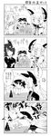  3girls abukuma_(kantai_collection) admiral_(kantai_collection) anger_vein bad_id bad_twitter_id bangs blunt_bangs breasts buttons check_translation clipboard comic crossed_arms desk dress eyebrows eyebrows_visible_through_hair eyepatch fudeyama_(fudeco) gloves greyscale hair_between_eyes hair_ribbon hair_rings head_rest headgear highres kantai_collection large_breasts little_boy_admiral_(kantai_collection) long_hair looking_back military military_uniform monochrome multiple_girls murakumo_(kantai_collection) open_mouth pointing remodel_(kantai_collection) ribbon sailor_dress school_uniform serafuku short_eyebrows short_hair sitting star tenryuu_(kantai_collection) throwing translation_request tress_ribbon uniform 