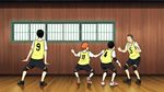  4boys animated animated_gif black_hair haikyuu!! multiple_boys orange_hair sportswear 