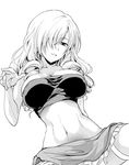  1girl breasts cleavage large_breasts monochrome oriana_thomason tagme to_aru_majutsu_no_index 