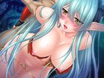  1boy 1girl aikawa_arisa argano blush breasts censored large_breasts lilith-soft sex taimanin_asagi taimanin_asagi_battle_arena 