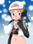  1girl blue_eyes bottomless cosplay female hainchu hikari_(pokemon) long_hair nintendo pokemon smile team_rocket team_rocket_(cosplay) uniform 