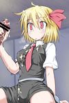  1boy 1girl bukkake censored cum kirino_souya ribbon rumia the_embodiment_of_scarlet_devil touhou 