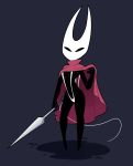 arthropod cape clothed clothing female hollow_knight hornet_(hollow_knight) humanoid insect miscon skimpy slingshot_bikini solo weapon 
