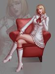  armchair audia_pahlevi boots chair dress emilie_de_rochefort fingerless_gloves gloves heart high_heel_boots high_heels hime_cut knee_boots kneehighs legs_crossed open_mouth playing_card sitting solo tekken 