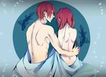  1boy 1girl ass bare_back brother_and_sister fish free! from_behind hand_on_back hetero incest matsuoka_gou matsuoka_rin nude red_hair siblings 