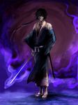  black_hair holding holding_weapon japanese_clothes katana male_focus nameless_samurai samurai sandals sheath shiroton_(kazamineko) solo standing sword way_of_the_samurai way_of_the_samurai_2 weapon 