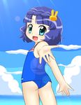  anyamal_tantei_kirumin_zoo blue_hair child happy mikogami_rimu swimsuit 