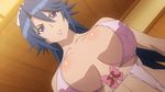  animated animated_gif blue_hair bouncing_breasts breasts erect_nipples highres hitsugi_sayo huge_breasts large_breasts long_hair nurse_cap revealing_clothes triage_x 