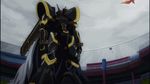  alphamon animated animated_gif armor bandai battle cape city claws digimon digimon_adventure_tri. energy epic full_armor horns injury kabuterimon magic male_focus monster no_humans pain punch royal_knights shoulder_pads sky violence wings 