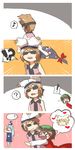  !? &gt;_&lt; ... 4koma 5girls ? brown_hair chen closed_eyes comic earmuffs eighth_note gap glomp heart highres hug kapiten70 mononobe_no_futo multiple_girls musical_note shorts shorts_on_head silent_comic spoken_ellipsis spoken_exclamation_mark spoken_interrobang spoken_musical_note spoken_person spoken_question_mark sunglasses touhou toyosatomimi_no_miko yakumo_ran yakumo_yukari 