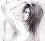  1boy black_hair long_hair naruto naruto_gaiden red_eyes shower solo tagme uchiha_madara water 