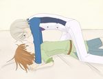  1girl angela_(harvest_moon) couple gill_(harvest_moon) harvest_moon hetero lowres pinned 