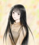  black_hair brown_eyes kimi_ni_todoke kuon_kanata kuronuma_sawako long_hair smile solo very_long_hair 