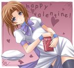  bad_id bad_pixiv_id blue_eyes box brown_hair dress gift happy_valentine hasu_(hk_works) hat higurashi_no_naku_koro_ni holding holding_gift ryuuguu_rena short_hair solo thighhighs valentine 