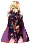  blonde_hair cape heterochromia highres male_focus red_eyes richard_(tales) solo takamizawa_takumi tales_of_(series) tales_of_graces white_background yellow_eyes 