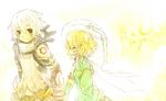  .hack//g.u. 1boy 1girl artist_request atoli blonde_hair english haseo_(.hack//) hat short_hair smile white_hair 