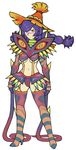  1girl breasts cleavage fusion garter_straps genderswap kill_la_kill majora_(entity) navel parody pointy_ears puroburebu-dan skull_kid solo stomach straw_hat the_legend_of_zelda the_legend_of_zelda:_majora&#039;s_mask the_legend_of_zelda:_majora's_mask thighhighs twin_braids 