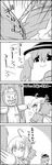  4koma ahoge comic commentary greyscale hat highres impaled jack-o'-lantern komeiji_koishi mizuhashi_parsee monochrome nail pointy_ears scarf shoujo_kitou-chuu smile tani_takeshi third_eye touhou translated voodoo_doll yukkuri_shiteitte_ne 