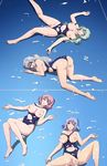  4girls aftersex ahegao all_fours areolae blood breasts breasts_out breasts_outside cum cum_in_pussy gakuen_de_jikan_yo_tomare glasses large_breasts long_hair lying multiple_girls nipples on_back one-piece_swimsuit open_mouth rape screencap stitched swimsuit swimsuit_aside take_your_pick time_stop torn_clothes virgin 