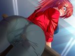  1girl ass azuma_kamimura breasts cara_the_blood_lord casual cum facial female lilith-soft looking_back panties photoshop pussy_juice underwear vibrator vibrator_under_panties 